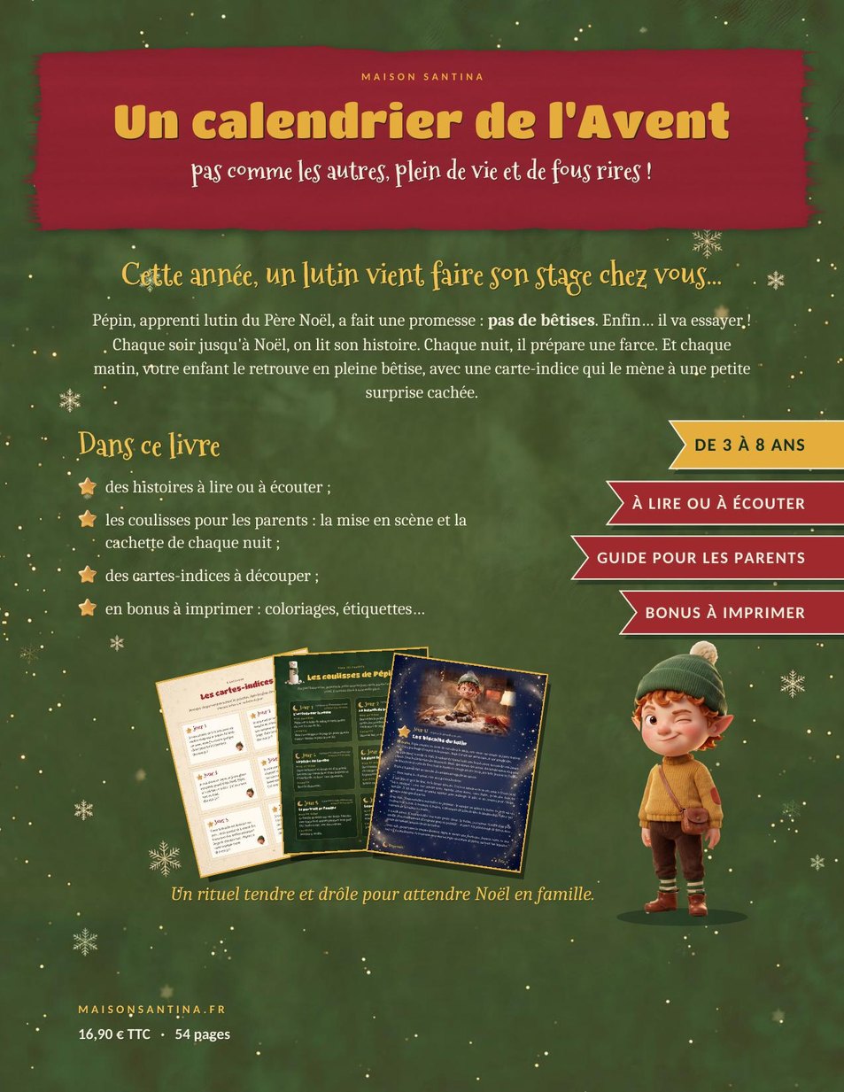 Quatrième de couverture : le détail de ce que contient le livre et un aperçu de quelques pages intérieures.